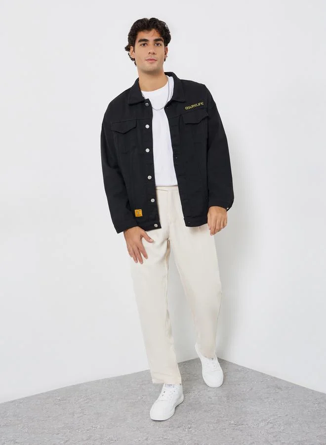 Styli Men Oversized Denim Jacket