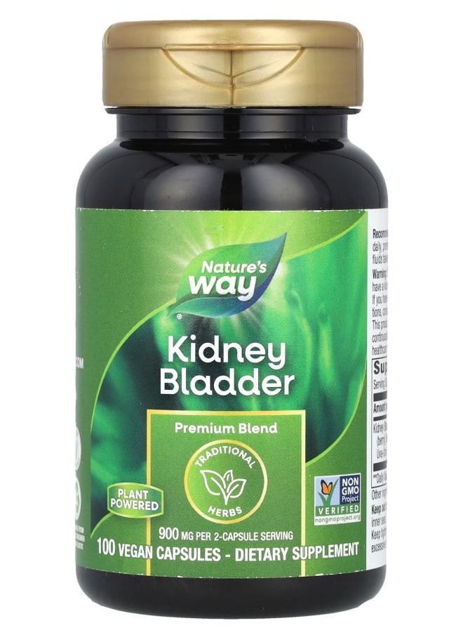Nature's Kidney Bladder 900 mg 100 Vegan Capsules (450 mg per Capsule) 