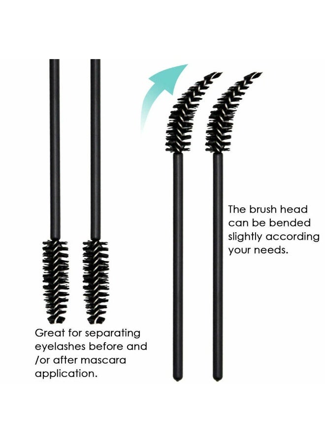 NIKITA.VIVI 50 Piece Eyelash and Eyebrow Brush Set Black Disposable Eyelash Mascara Brushes Makeup Brush Applicators Eyebrow Spoolies Disposable Mascara Wands Small Makeup Eyebrow Brush Micro Eyelash Brush - Image 5