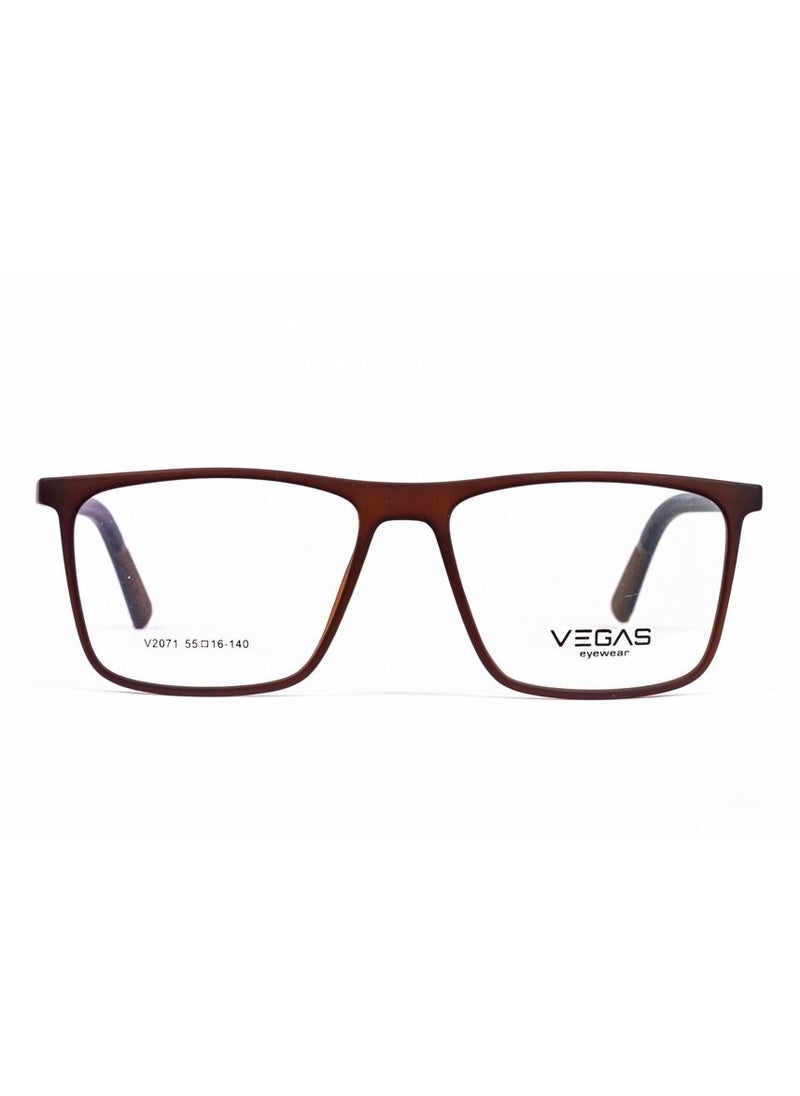 VEGAS - Unisex Eyeglasses V2071 - Brown - Image 1