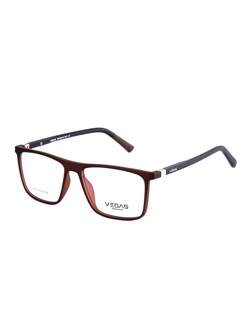 VEGAS - Unisex Eyeglasses V2071 - Brown - Image 1