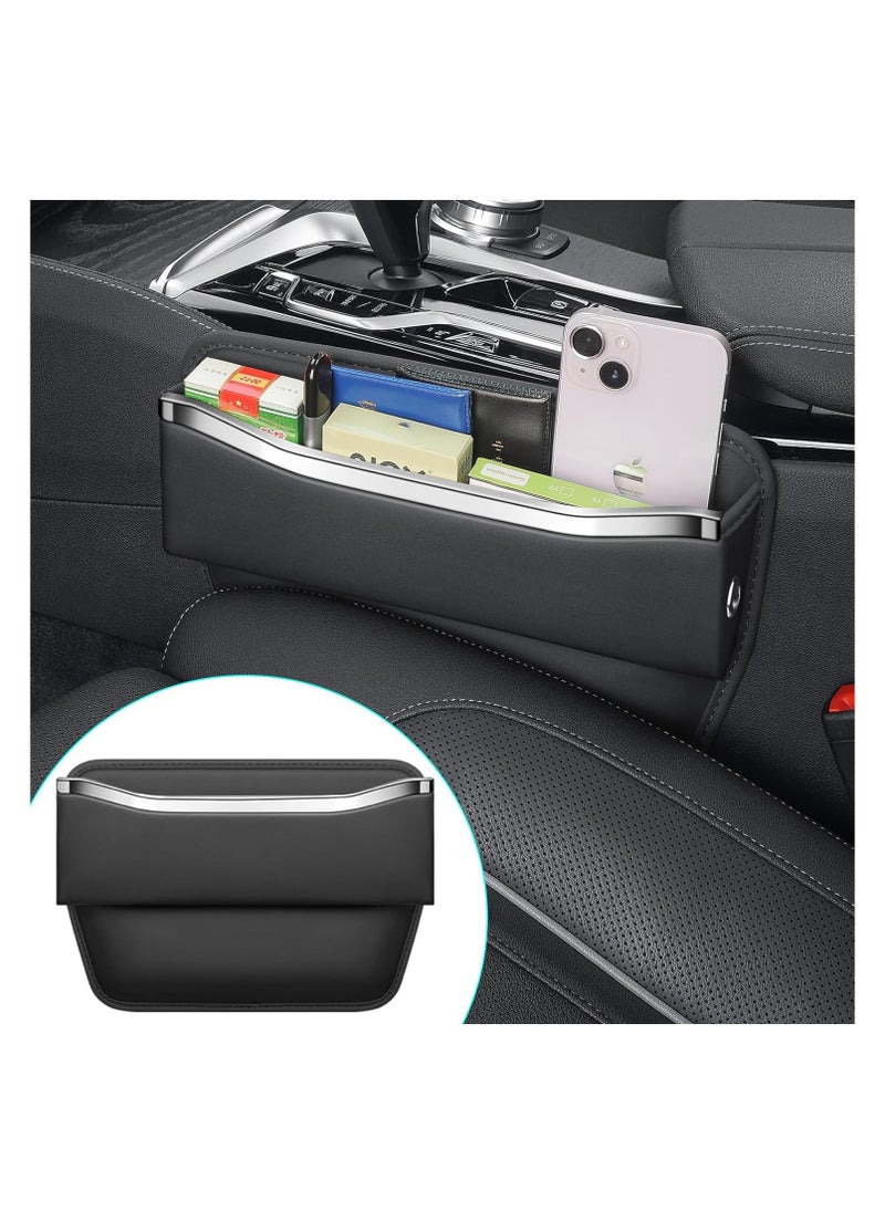 Premium Leather Car Seat Gap Filler - Black - Extra Storage Organizer for Cars, SUVs, Trucks - Universal Fit - 1 Pack - pzsku/Z1E4E66A245B383A7C9C7Z/45/_/1704791301/16f157f3-a53b-489f-b477-ed43d0ced4f3