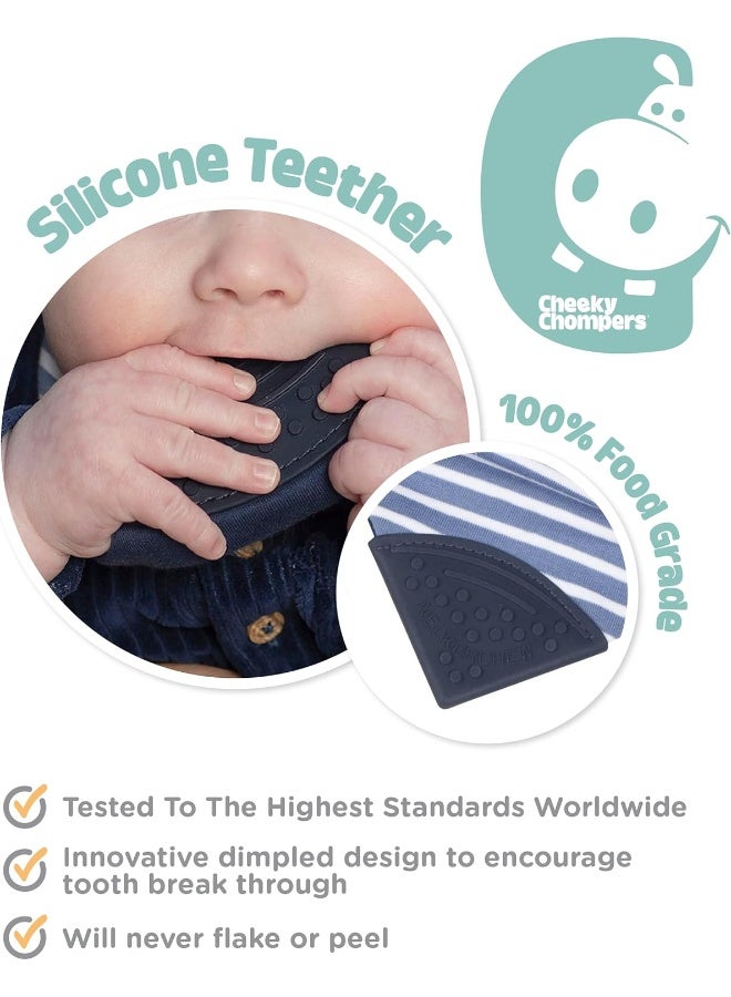 Cheeky Chompers بيبي باندانا نيكيرتشو من تشيكي تشومبرز، 2 في 1 مع عضاضة سيليكون آمنة للطعام - Image 5