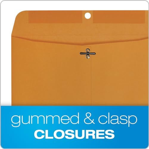 Columbian 10 x 13 Clasp Envelopes, Gummed, 28 lb Brown Kraft, for Mailing Flat Letter Size Documents or Photos, Bulk Pack, 30 Per Pack (COLO405) - Image 2
