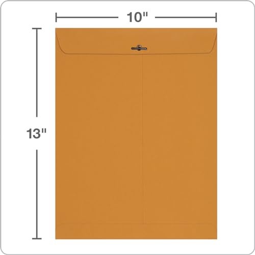 Columbian 10 x 13 Clasp Envelopes, Gummed, 28 lb Brown Kraft, for Mailing Flat Letter Size Documents or Photos, Bulk Pack, 30 Per Pack (COLO405) - Image 3