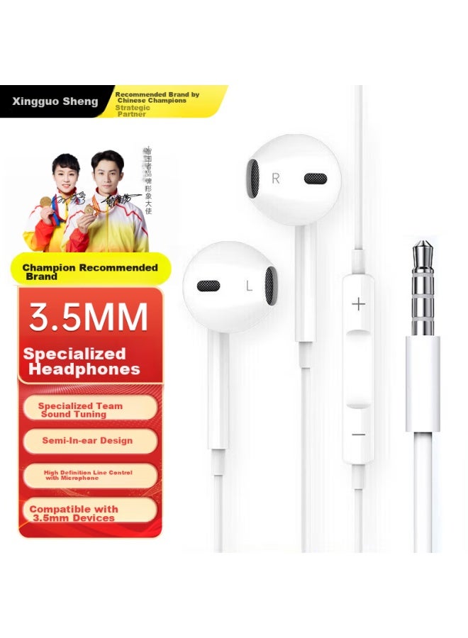 Witgoer 3.5mm Wired Earphones, Round Sleep Headphones, Computer In-ear Headphones, Wired Laptop And Mobile Gaming Headphones, Desktop Plug-in Compatible With Apple And Android - Image 1
