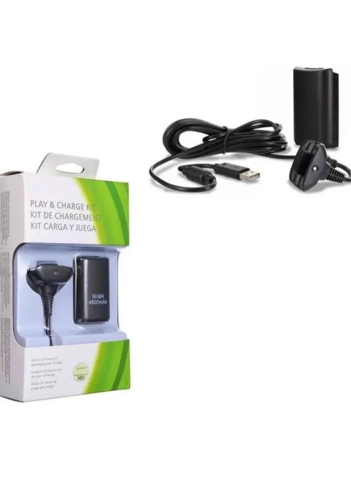 Xbox 360 Play And Charge Kit - Black - Image 1