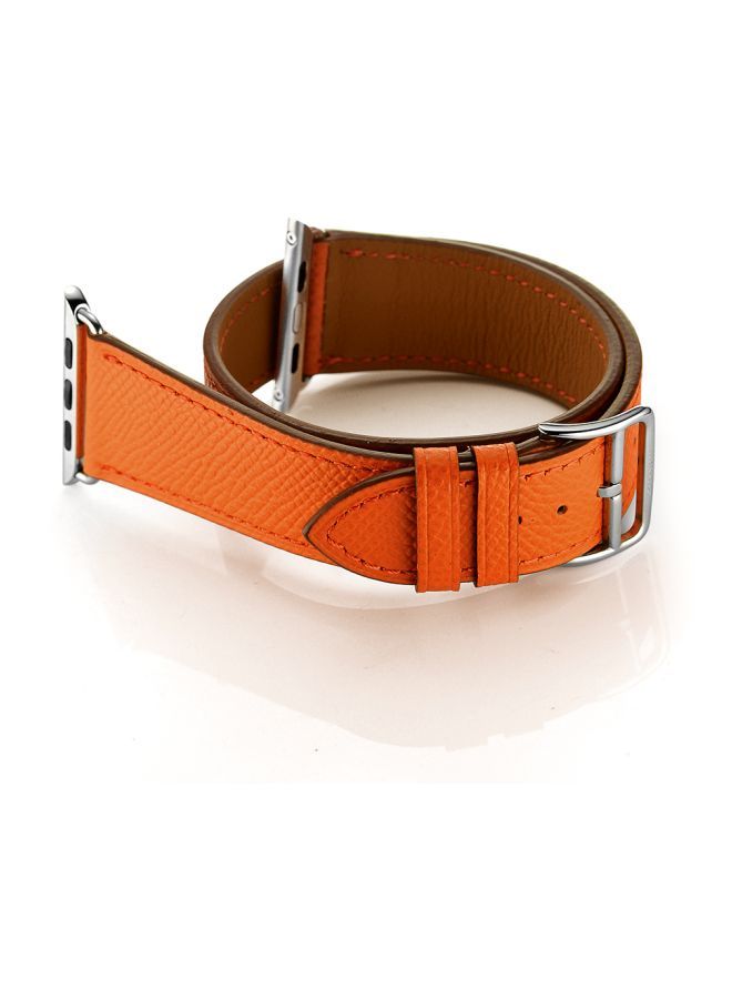 نيبمينينت سوار بديل لسلسلة ساعات أبل 1/2/3/4 مقاس 38/40 مم برتقالي - Image 4