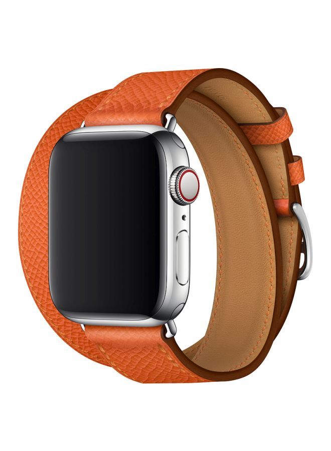 نيبمينينت سوار بديل لسلسلة ساعات أبل 1/2/3/4 مقاس 38/40 مم برتقالي - Image 2
