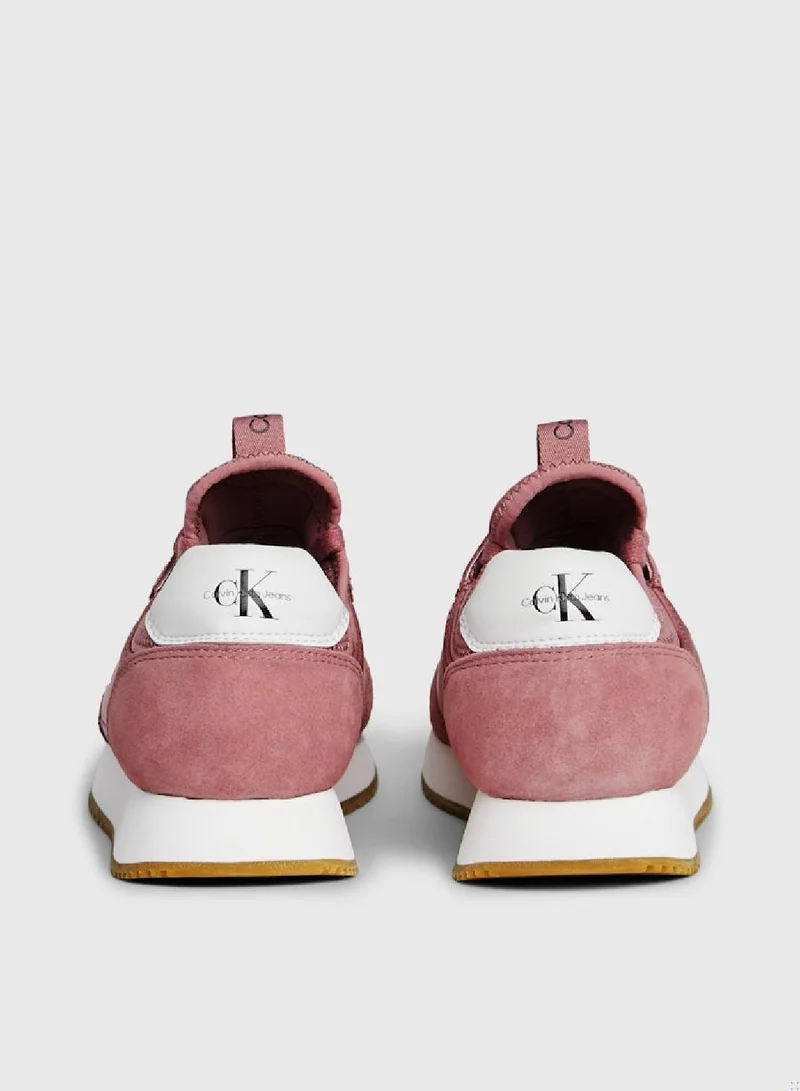 Calvin Klein Jeans Women's Suede Trainers -  suede upper, Pink/ White