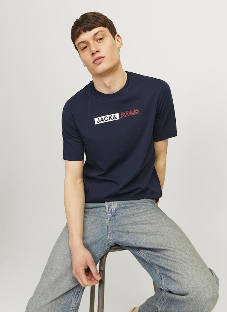 JACK & JONES - Graphic Print Crew Neck T-Shirt - Image 1