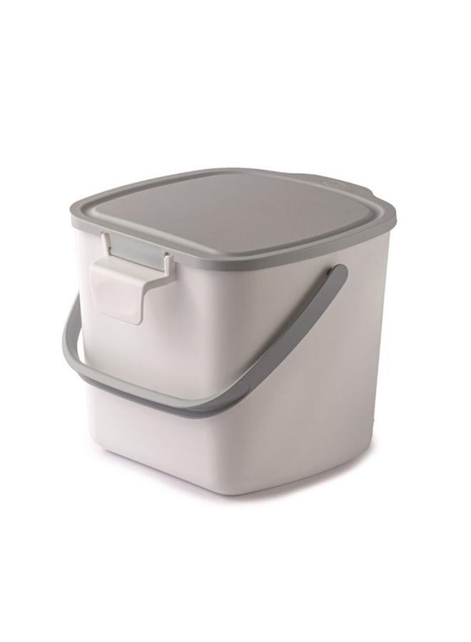 Snips Hanging Kitchen Compost Bin with Handle Off-White and Grey 3 Liter 010079 - Image 3