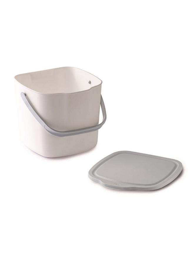 Snips Hanging Kitchen Compost Bin with Handle Off-White and Grey 3 Liter 010079 - Image 2