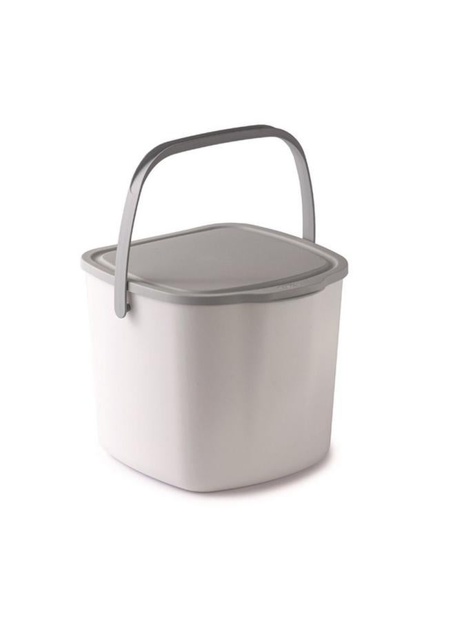 Snips Hanging Kitchen Compost Bin with Handle Off-White and Grey 3 Liter 010079 - Image 4