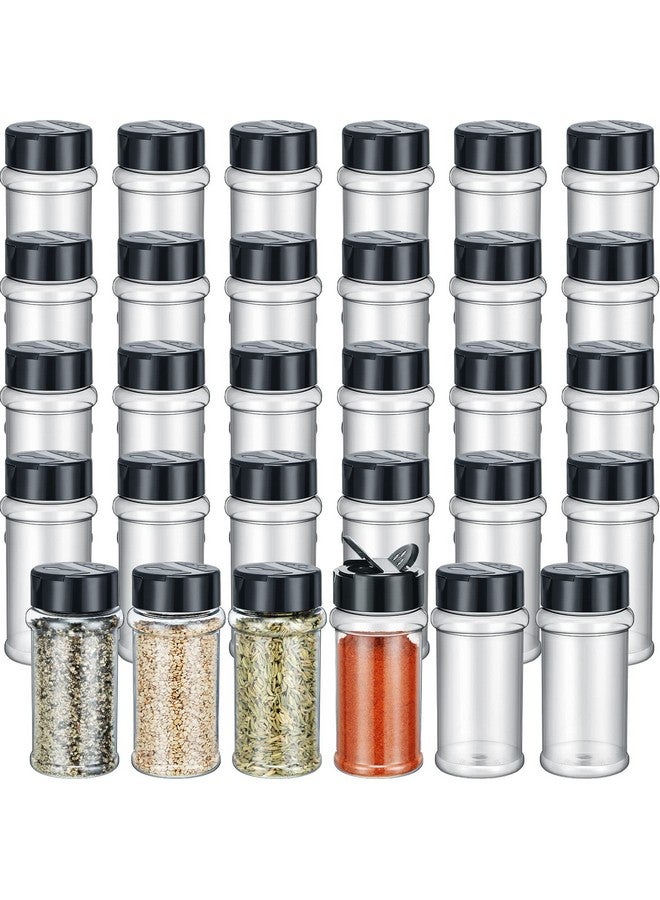 Jadive Jadive 36 Pcs Plastic Spice Jars with Shaker Lids Clear Spice Bottles Plastic Seasoning Containers Empty Shaker for Kitchen Storing Herbs Seasoning Powders Pepper Dry Goods  - Image 1