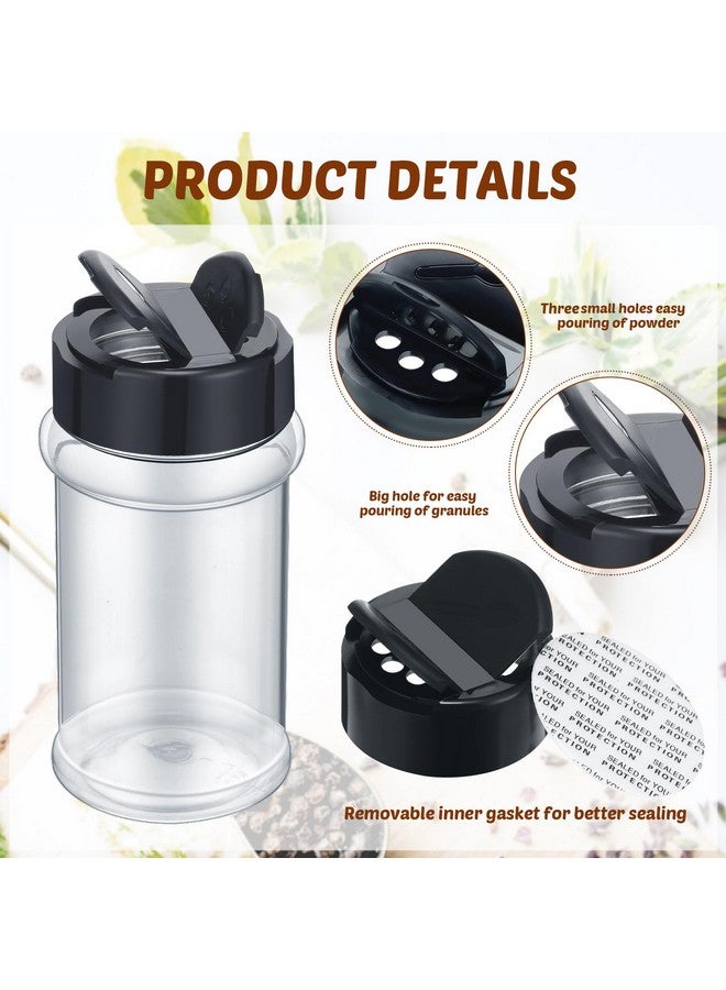 Jadive Jadive 36 Pcs Plastic Spice Jars with Shaker Lids Clear Spice Bottles Plastic Seasoning Containers Empty Shaker for Kitchen Storing Herbs Seasoning Powders Pepper Dry Goods  - Image 3