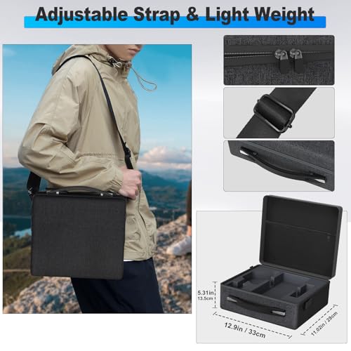Anautin Hard Case for Starlink Mini, 300D Starlink Mini Bag Shockproof and Dustproof Storage Case Ideal for RV Travel & Outdoor Use - Image 4