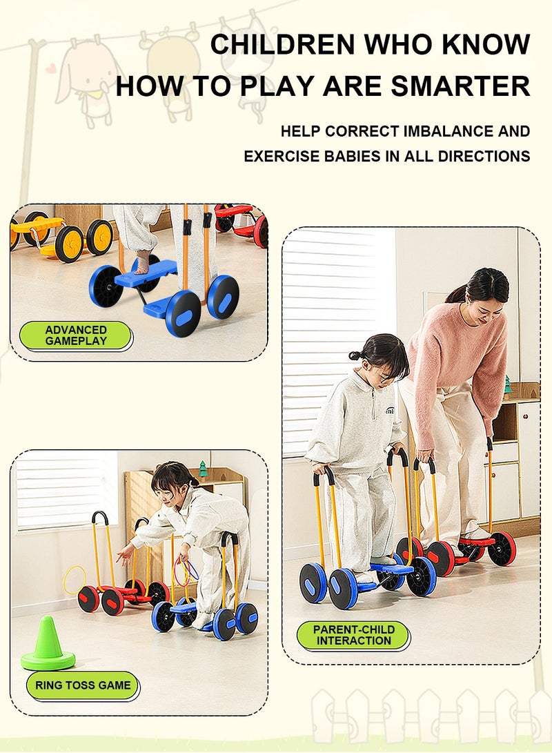 ما بيبي دراجة دواسة التوازن للأطفال - مركبة تدريب هوفربارد، سكوتر تمرين موازنة الثقة بالنفس، معدات تدريب حسية مضادة للانزلاق، ألعاب تمرين للأطفال - Image 4