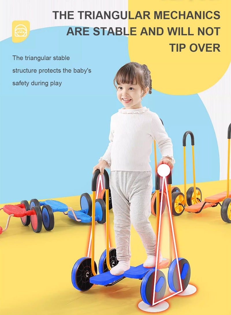 ما بيبي دراجة دواسة التوازن للأطفال - مركبة تدريب هوفربارد، سكوتر تمرين موازنة الثقة بالنفس، معدات تدريب حسية مضادة للانزلاق، ألعاب تمرين للأطفال - Image 3