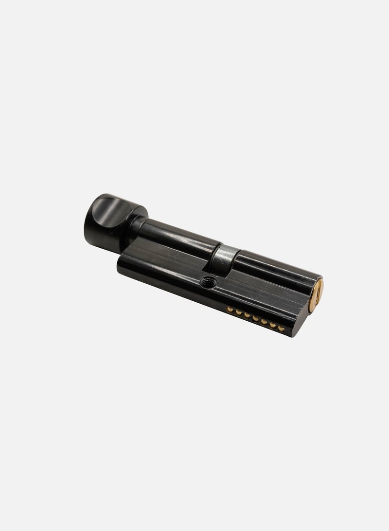 CINCINNO Small Aluminium Cylinder Lock – One Side Key/Knob, 5-Year Warranty, Lightweight, Durable, Anti-Corrosion, Easy Installation, Silent Lock (Matt Black) 