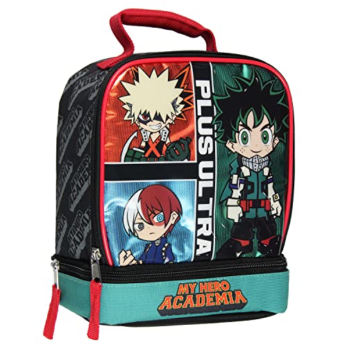 Bioworld My Hero Academia Lunch Box MHA Deku Bakugo Shoto Todoroki Plus Ultra Kids Lunch Bag Tote