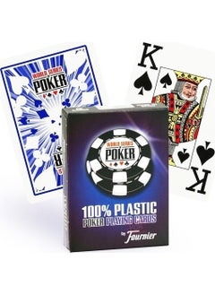 Wsop Jumbo Index 100% Plastic Poker Playing Card - Blue