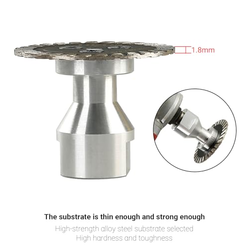 LOZLIN 50mm Diamond Saw Blade 5/8-11 Thread, Turbo Rim Cutting Disc for Granite Marble Concrete Stone, Compact Engraving Wheel for Angle Grinder Rotary Tool Power Drill - Image 4