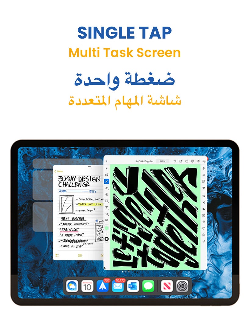 TinyMoose - Stylus Pen Pencil Pro 2 Updated with Gestures / On-Screen Battery Indicator / Fast USB-C Charging / Palm Rejection For Apple iPad 2018 and Later - Black Edition - Image 1