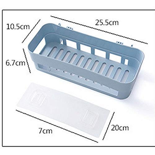 Orrda Kitchen Shelf Storage Rack Self Adhesive Traceless Rectangular Box Organizer Plastic Hanging Toilet Bathroom Desktop Wall Mount - Image 3