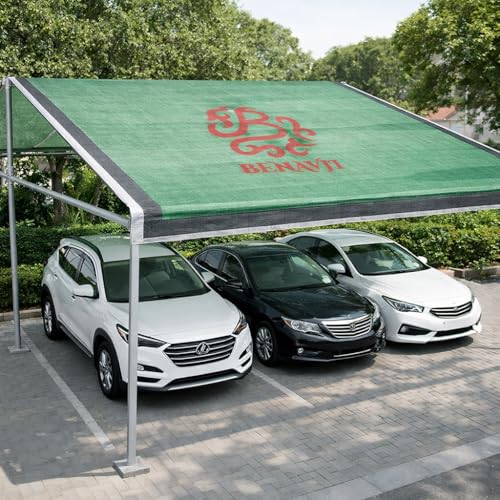 BENAVJI High Density Multipurpose Niwar Shade Net Green Sun Shade Sail Square Canopy for Balcony & Garden 75% Protection from Sun & UV Rays 15X5 FEET - Image 2