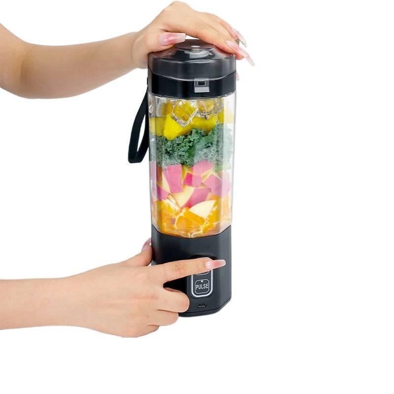 زجاجة عصارة محمولة باللون أبيض سهل الحمل كوب 601 - 800 ml وبحجم مناسب للسفر وبتصميم زجاجة وكوب لـ مشروبات الفاكهة الصغيرة والسموذي ومخفوقات البروتين وروتين المطبخ أثناء السفر - Image 4