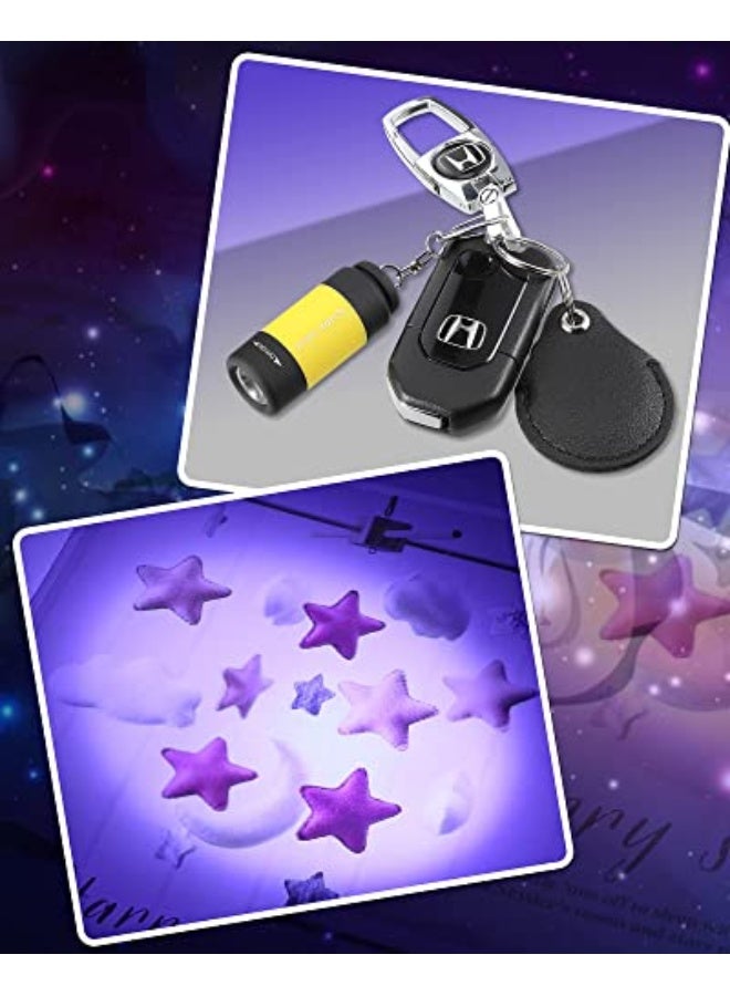 12 Pieces Mini Keychain Flashlight, USB Torch Rechargeable Colorful LED Flashlight High-Powered Keychain Lamp (White Light) - Image 5