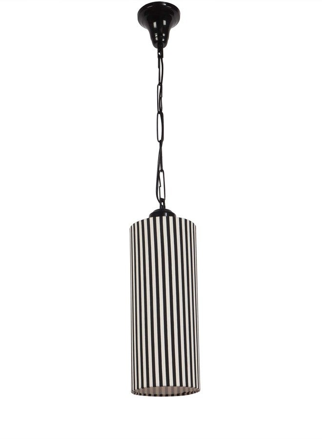 tu casa Pendant/Hanging Light Lamps Black Metal Base with Multi Zebra Cotton (Zebra Print) Shades for Home Décor, Bedrooms, Living Room, Gifting, Diwali, Dining Space, Restaurants (H-25) - Image 4