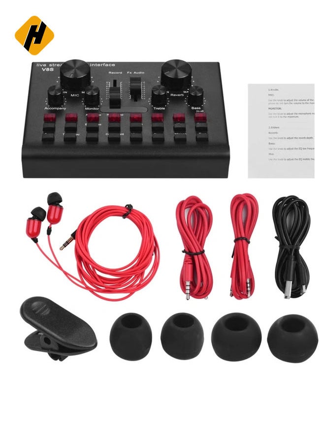 HuHa V8S Sound Card Live Drive Free Rechargeable Sound Card English Version  - Image 4