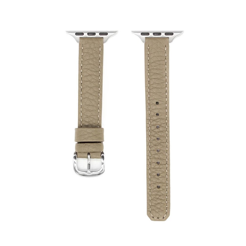 AD Blue Classic Leather Strap Smartwatch Band Compatible with Apple Watch / SE with Adjustable Fit Replacement Strap for Daily Wear - Image 5