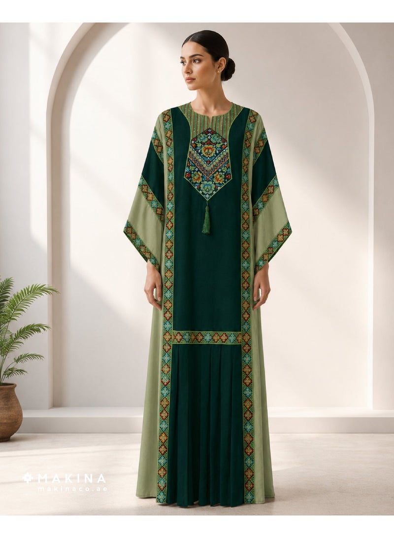 MAKINA Women Fallahi Daraa with Embroidered Cool Crepe Fabric - Image 1