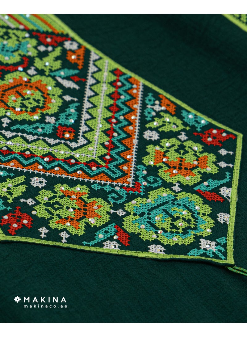MAKINA Women Fallahi Daraa with Embroidered Cool Crepe Fabric - Image 3