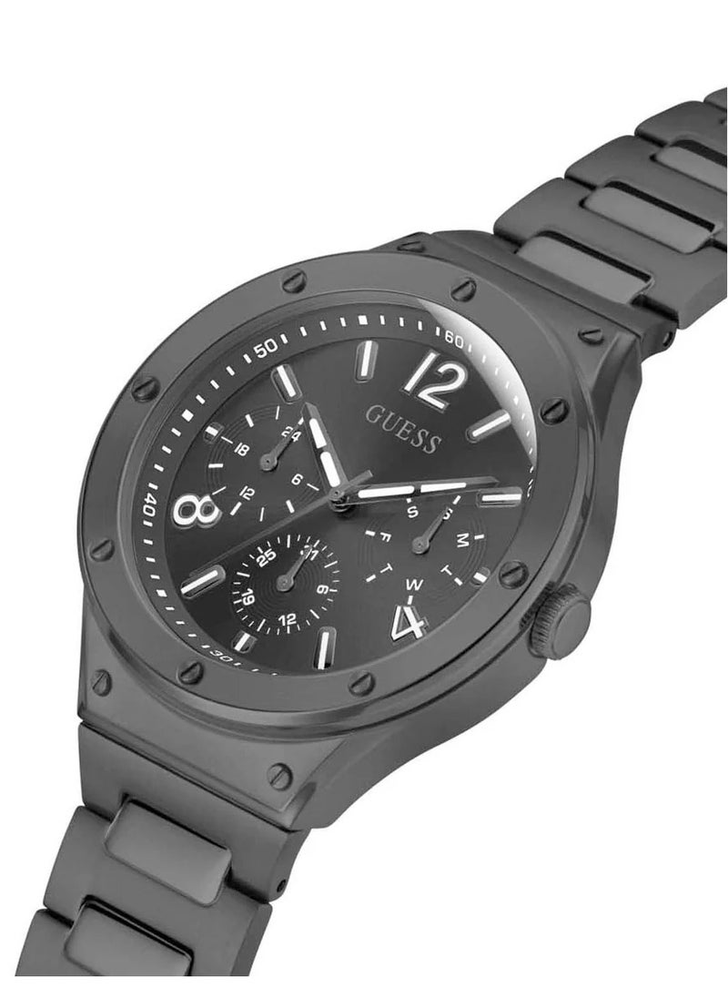 GUESS Mens 44 mm Scope Black Dial Stainless Steel Analog Watch - GW0454G3  - Image 2