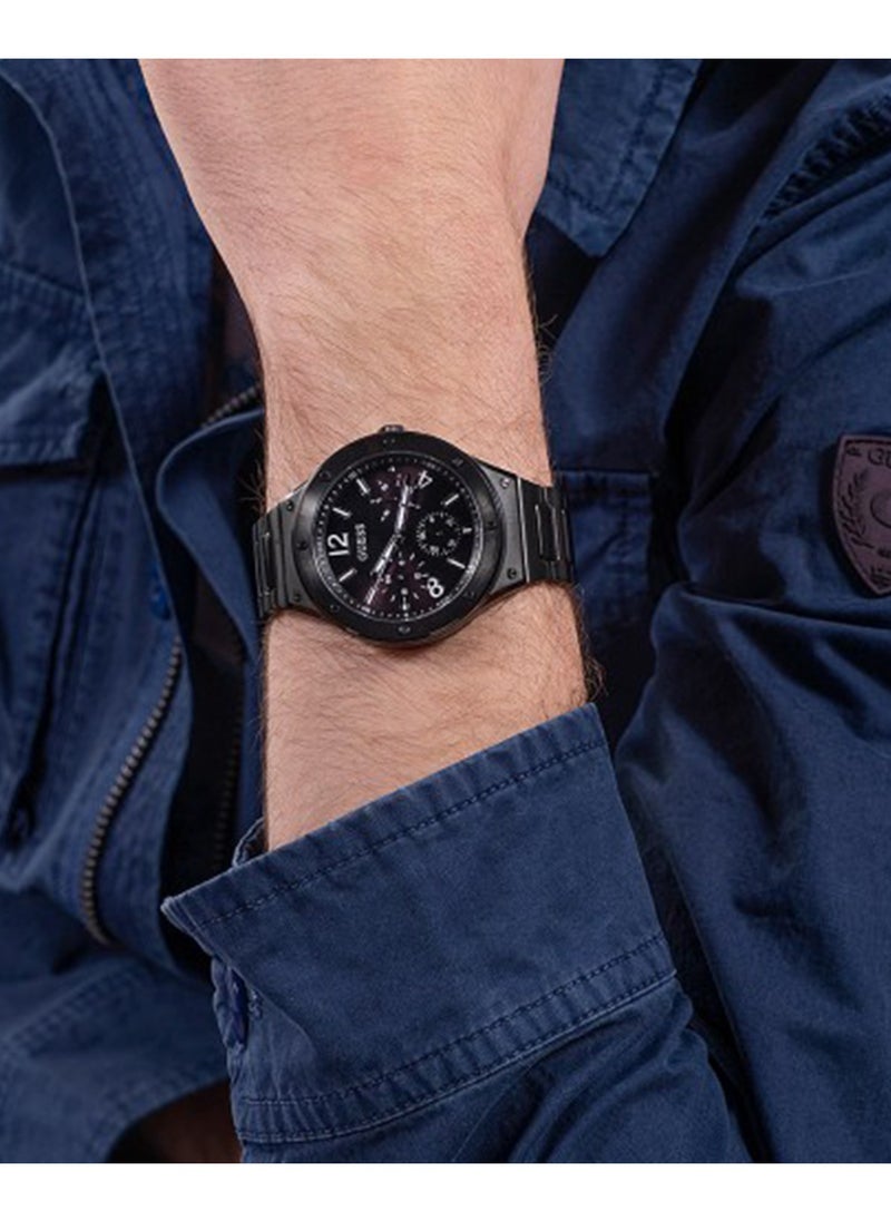 GUESS Mens 44 mm Scope Black Dial Stainless Steel Analog Watch - GW0454G3  - Image 5