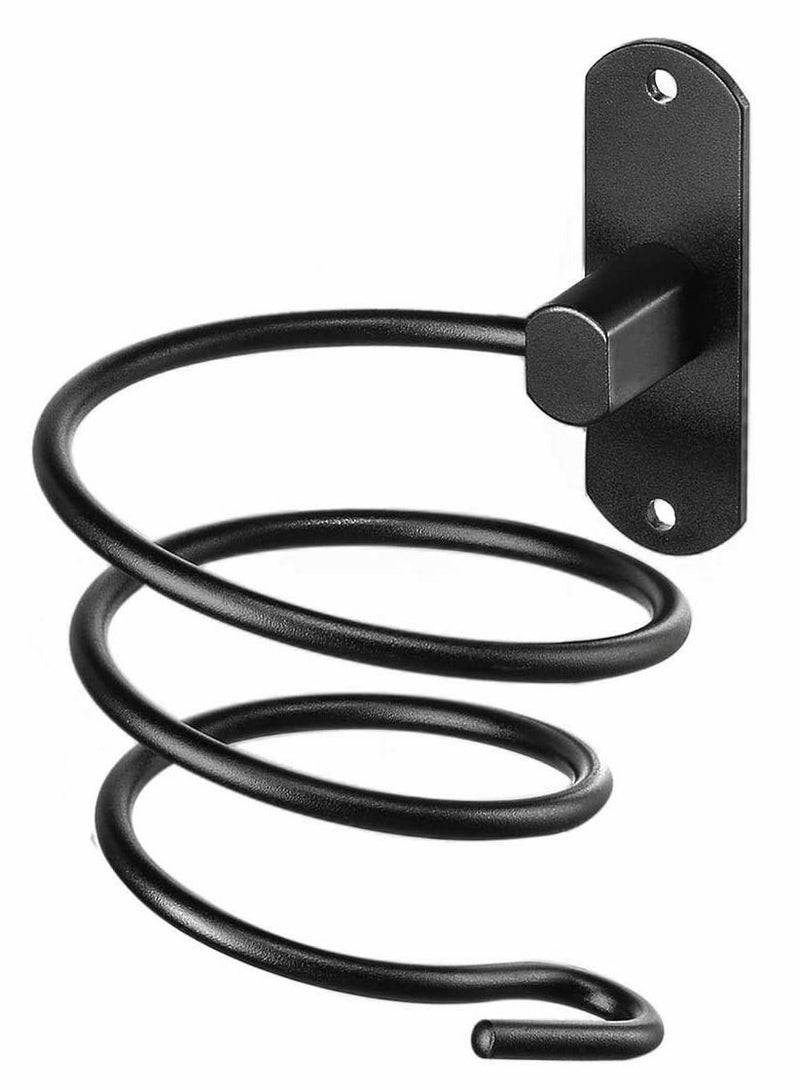 Excefore Hair Dryer Holder Bathroom Hair Care Stainless Tool Holder Wall Mount Hair Dryer and Straightener Holder Screws for Wall Mount Bathroom Wall Mount Hair Care Professional Styling Tool Black - Image 4