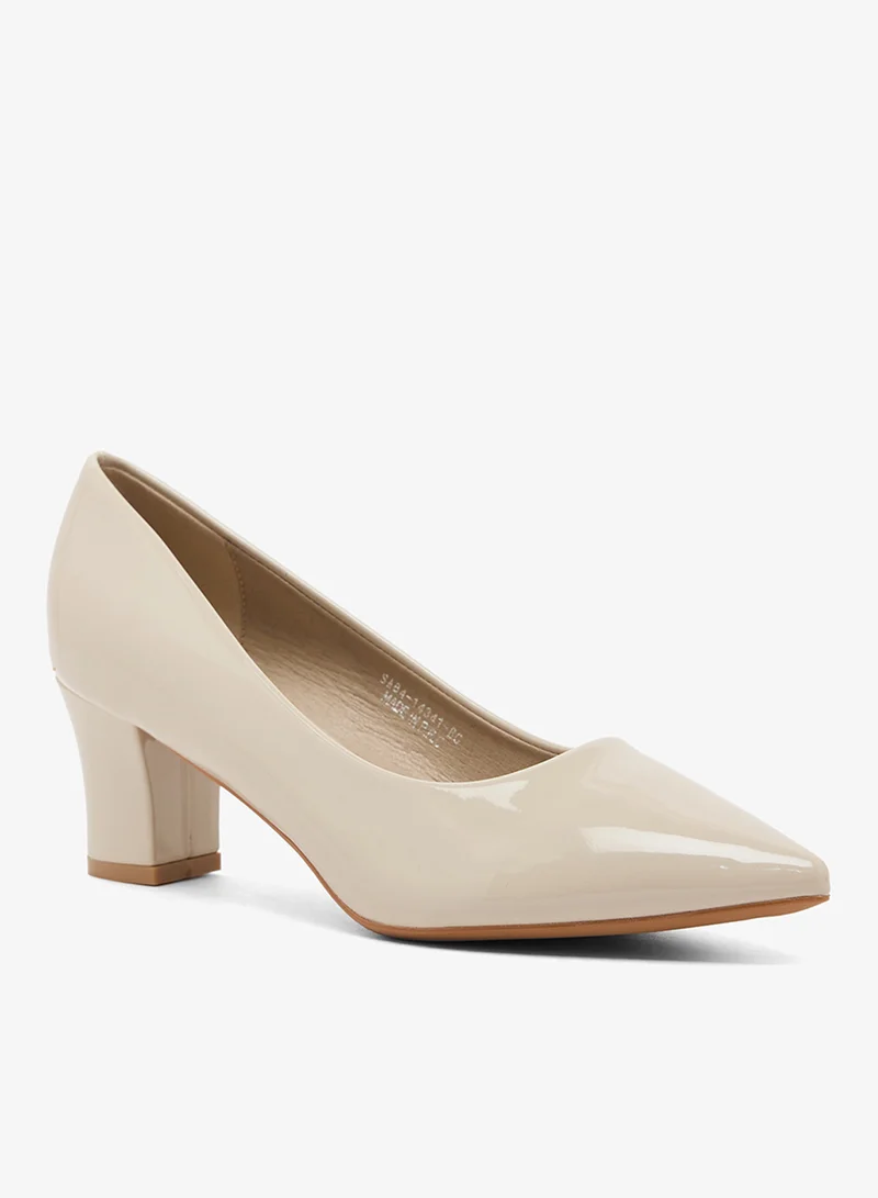 SD.Felano Mid Block Heel Pointed Pump