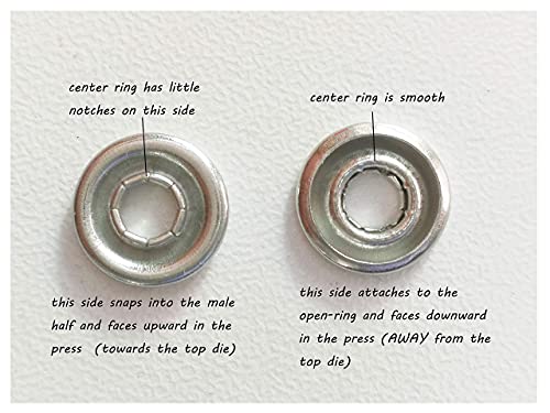 10L0L Metal Stainless Steel Snaps Buttons Kit, No-Sew Button Fasteners Studs with Fabric, 3/8 Inch Fastener Pliers (Snaps Pliers and 100 Pieces of Buttons) - Image 5