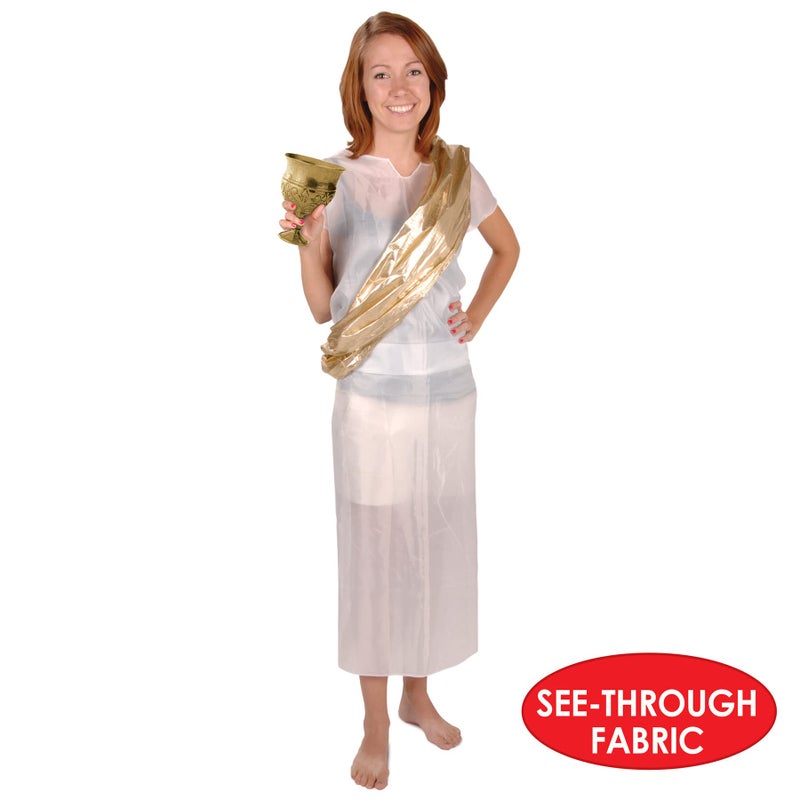 Beistle Toga Set, One Size Fits Most White/Gold 16.8 x 8.8 x 0.8 inches - Image 1