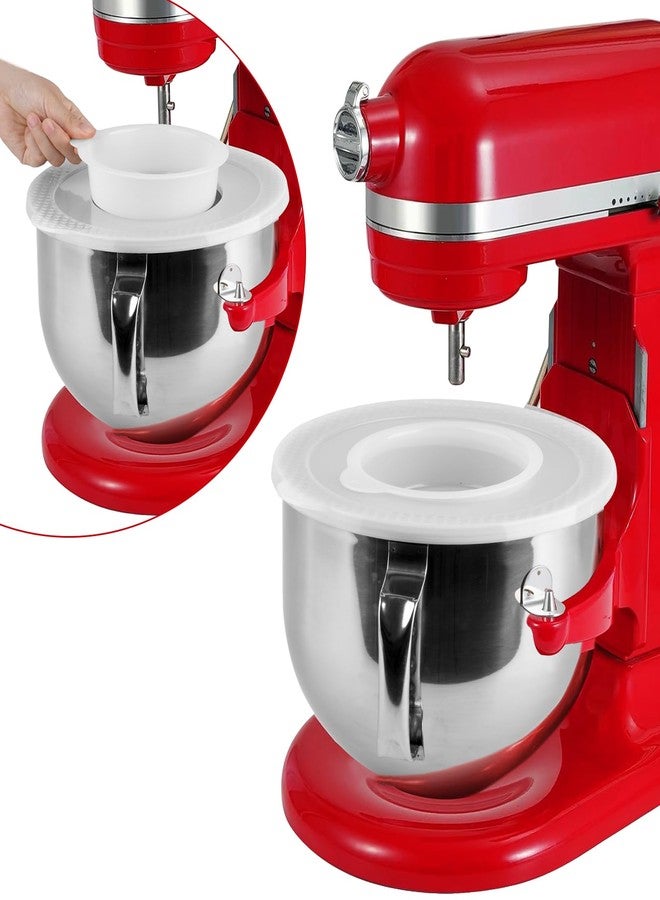 وعاء خلاط من الفولاذ المقاوم للصدأ سعة 7 كوارت من Kltchonald لخلاطات KitchenAid القائمة، وعاء سعة 7 كوارت - خلاط قائم قابل للرفع، مع غطاء - Image 4