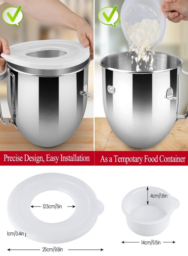 وعاء خلاط من الفولاذ المقاوم للصدأ سعة 7 كوارت من Kltchonald لخلاطات KitchenAid القائمة، وعاء سعة 7 كوارت - خلاط قائم قابل للرفع، مع غطاء - Image 3