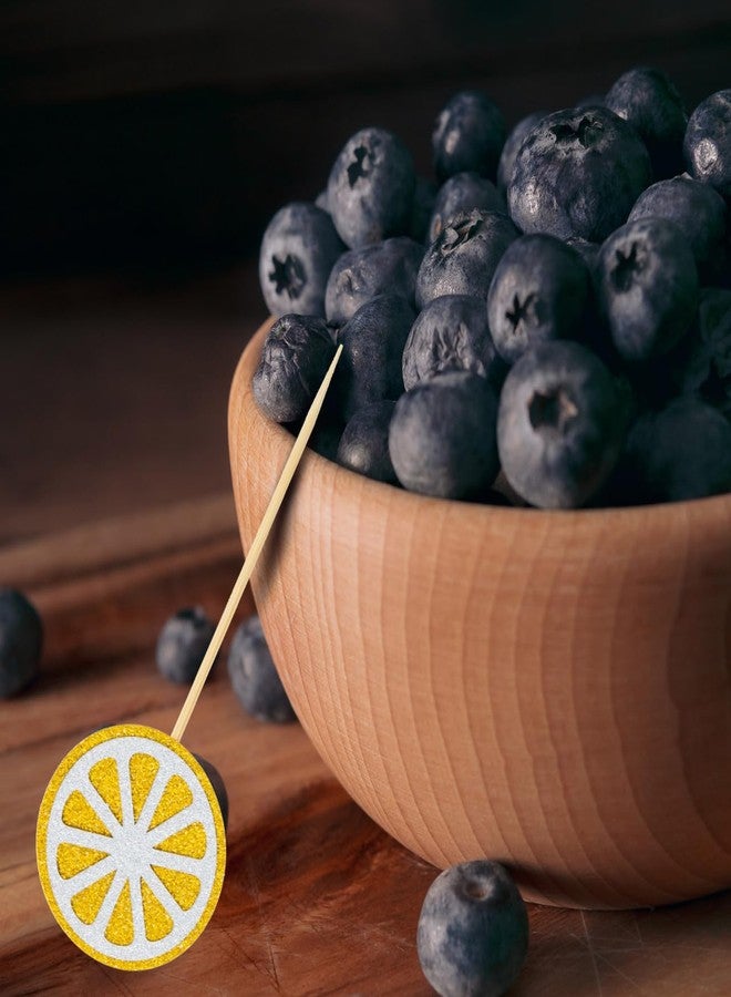 جارنيك مجموعة جارنيك من 36 قطعة لتزيين كب كيك الليمون، تتضمن زينة لامعة على شكل فواكه، مثالية لتزيين الكب كيك، وحفلات استقبال المولود، وحفلات الزفاف، والخطوبة، وحفلات توديع العزوبية، وأعياد الميلاد. - Image 4