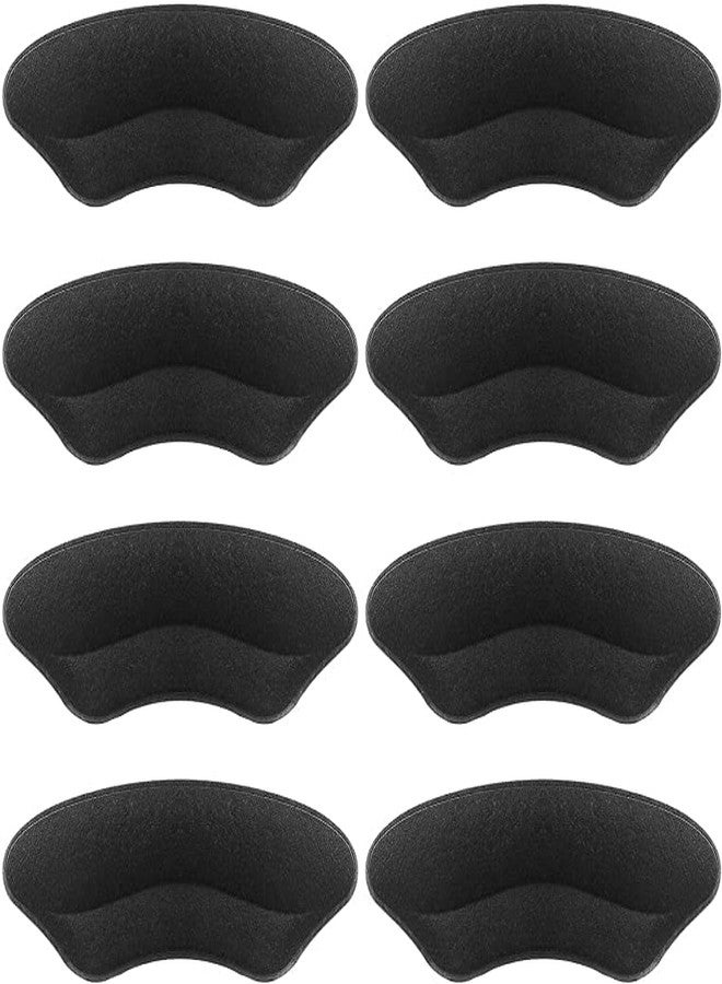 Peeruka Heel Grips Liner Cushions Inserts for Loose Shoes | Heel Pads for Too Big Shoes | Filler for Improved Fit & Comfort | Prevent Heel Slip & Blisters | 4 Pairs, Black | Men & Women - Image 1
