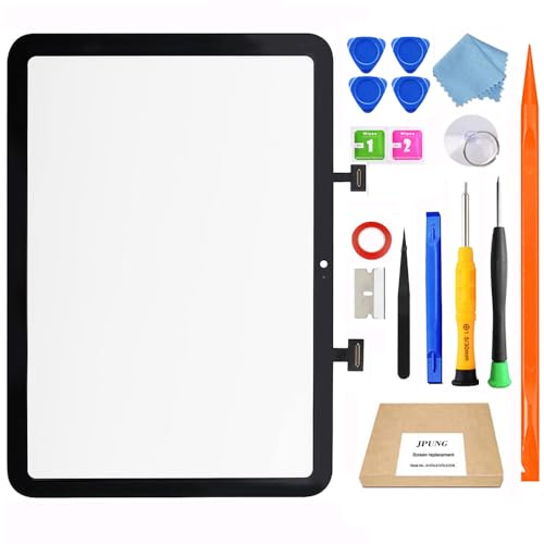 JPUNG for iPad 10 (10th Generation 2022) A2696 A2757 A2777 Screen Replacement Digitizer Glass Touch Kits, for iPad 10th Gen 10.9 Inch, Full Repair Sets(10.9" Screen) - Image 1