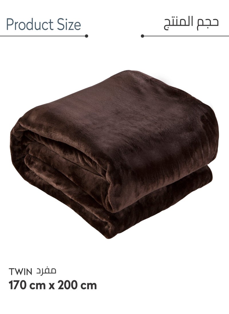 Donetella Fleece Blanket Single Size(170 X 200 CM) Super Soft Throw Blanket With 300 GSM Best Lightweight Warm Plush Throws For Bed, Sofa,Couch And Camping,Congo Brown  - Image 3