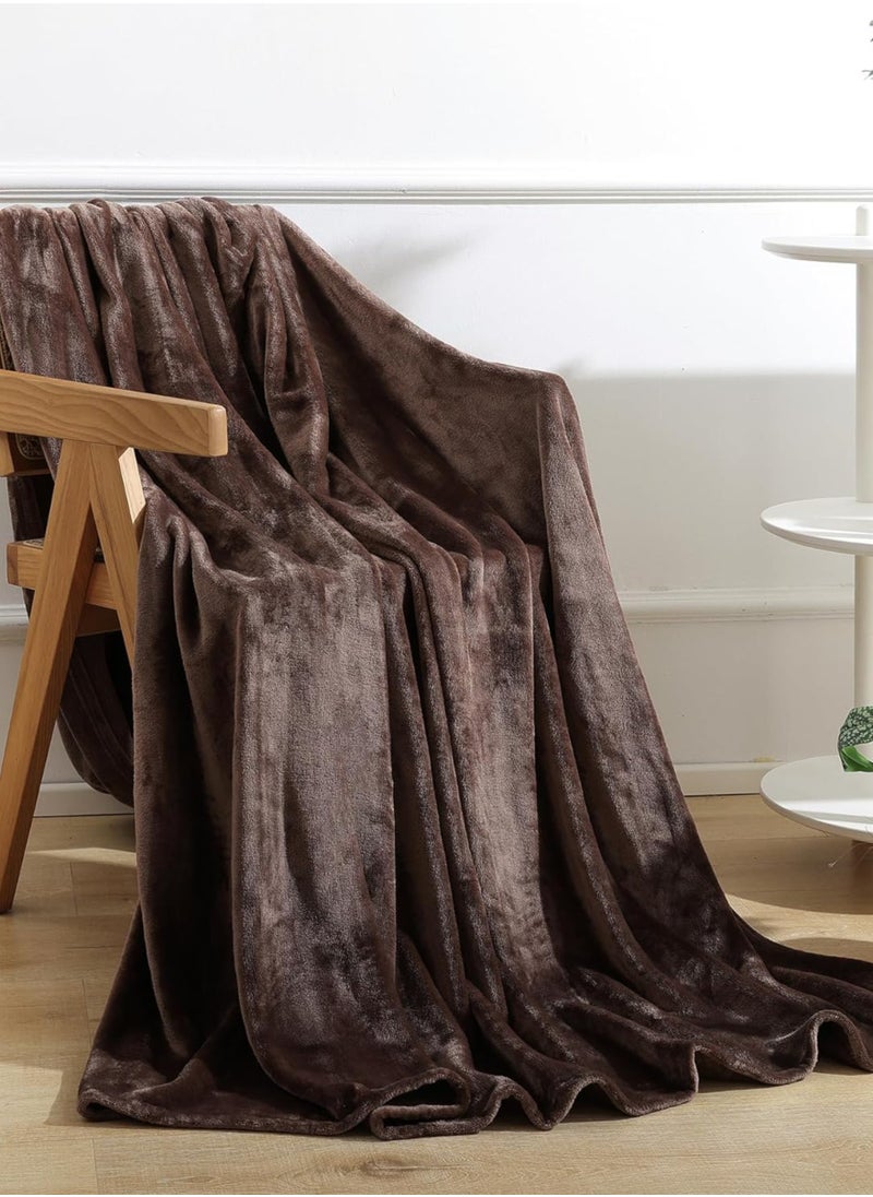 Donetella Fleece Blanket Single Size(170 X 200 CM) Super Soft Throw Blanket With 300 GSM Best Lightweight Warm Plush Throws For Bed, Sofa,Couch And Camping,Congo Brown  - Image 2